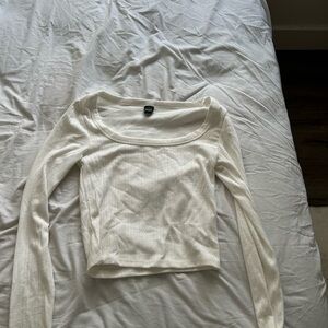 Chic White Long Sleeve Top